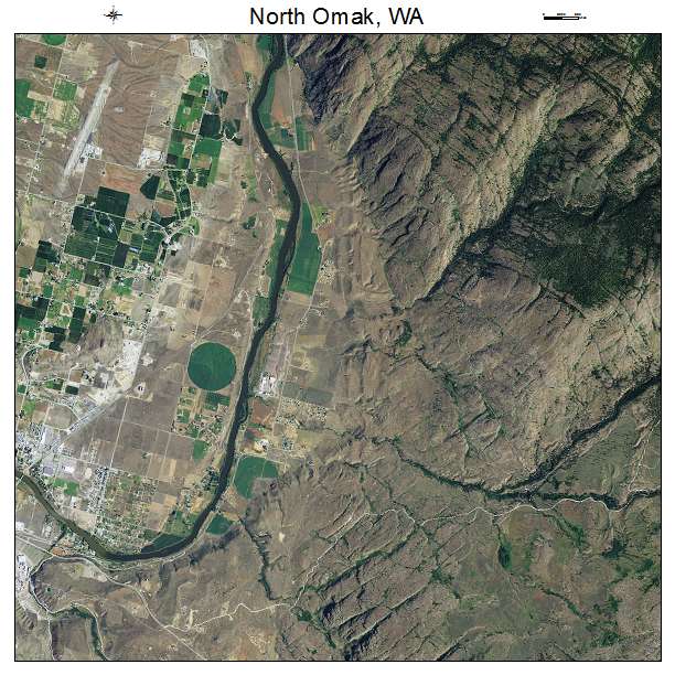North Omak, WA air photo map