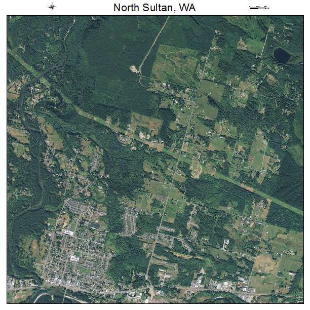 North Sultan, WA air photo map