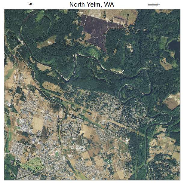 North Yelm, WA air photo map