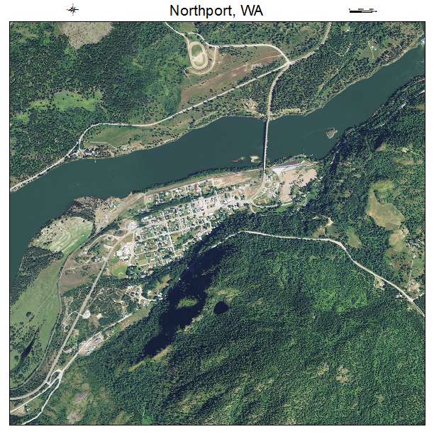 Northport, WA air photo map