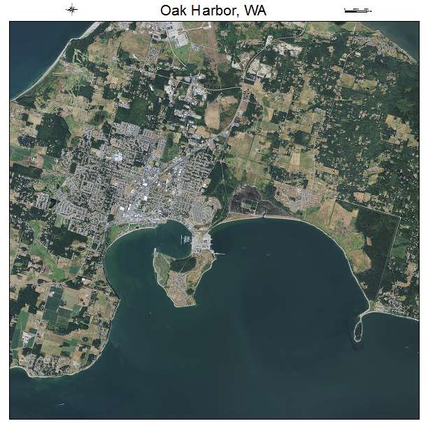 Oak Harbor, WA air photo map