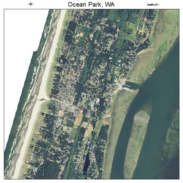 Ocean Park, WA air photo map