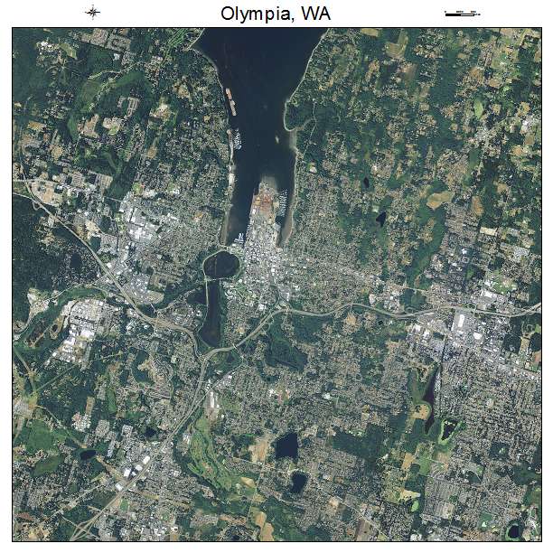 Olympia, WA air photo map