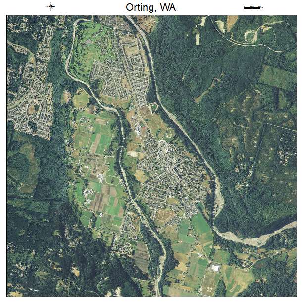 Orting, WA air photo map
