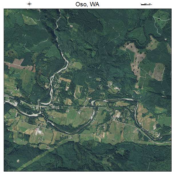 Oso, WA air photo map