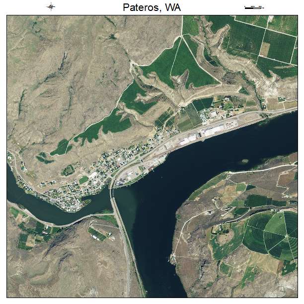 Pateros, WA air photo map