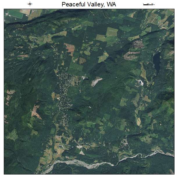 Peaceful Valley, WA air photo map