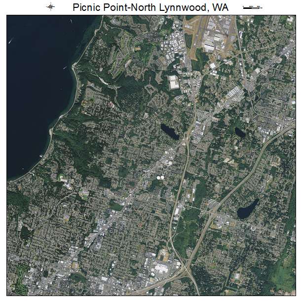 Picnic Point North Lynnwood, WA air photo map