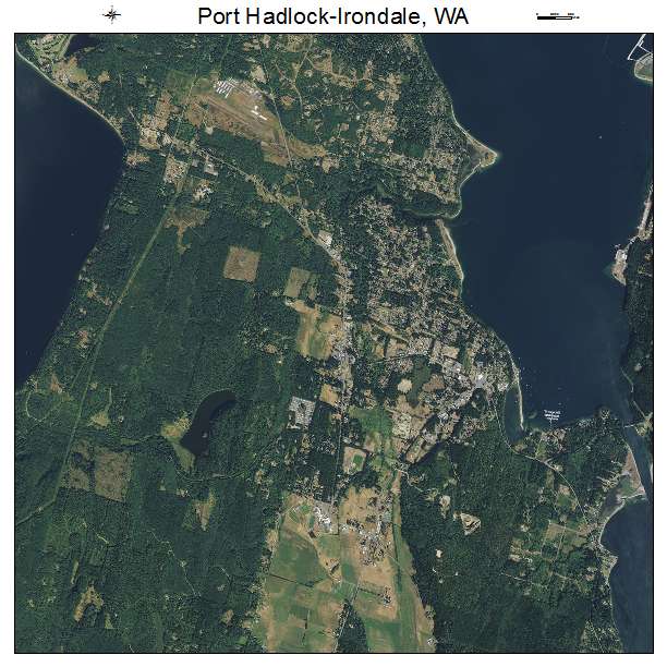 Port Hadlock Irondale, WA air photo map