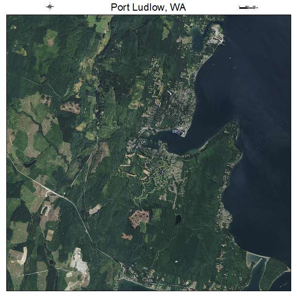 Port Ludlow, WA air photo map