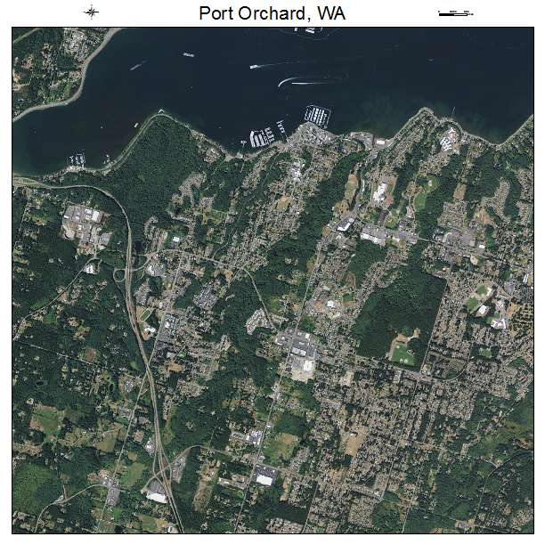 Port Orchard, WA air photo map