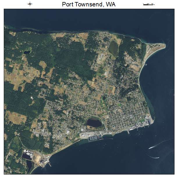 Port Townsend, WA air photo map