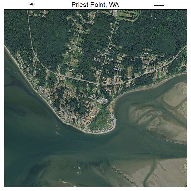 Priest Point, WA air photo map
