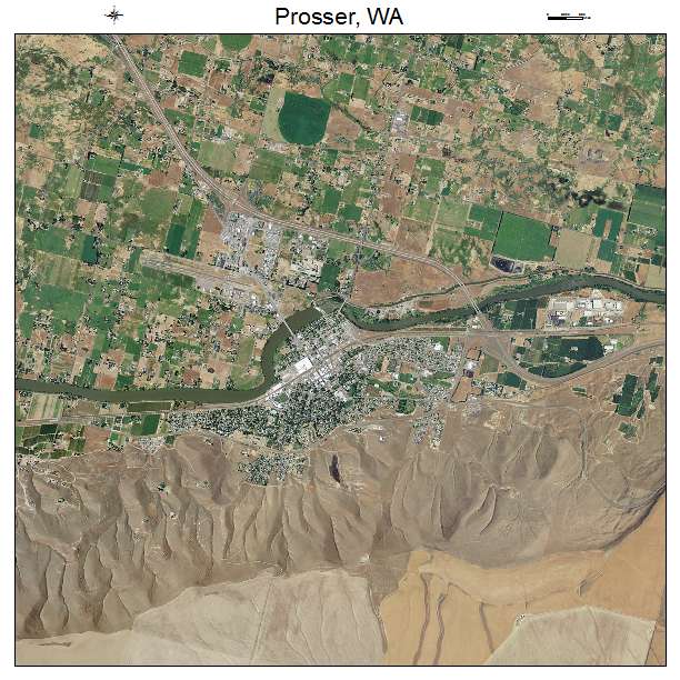 Prosser, WA air photo map