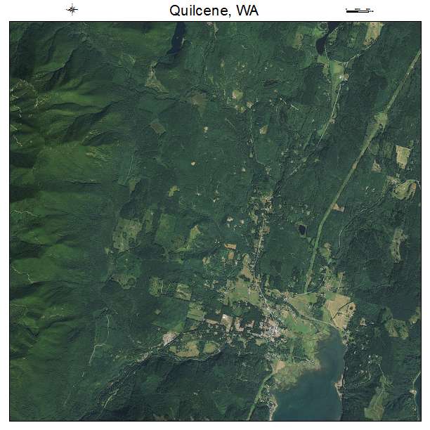 Quilcene, WA air photo map