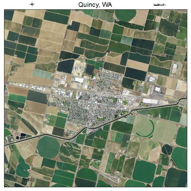 Quincy, WA air photo map