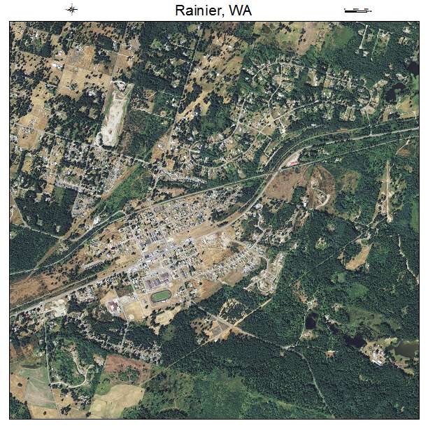 Rainier, WA air photo map
