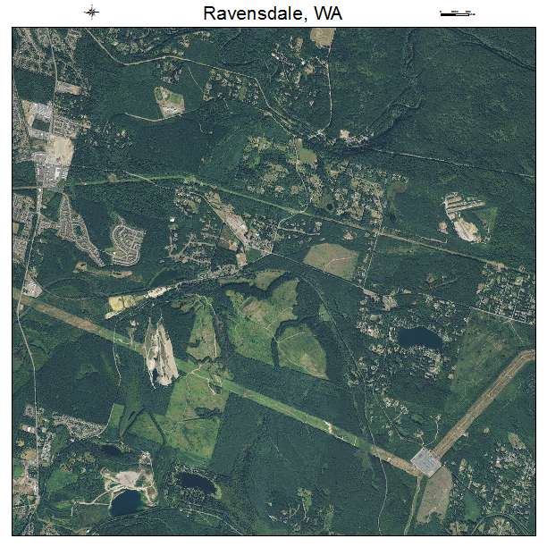 Ravensdale, WA air photo map