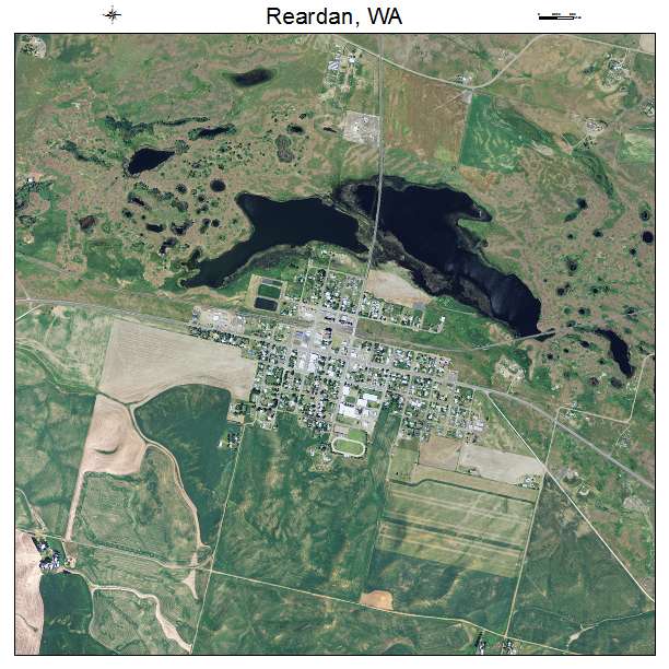 Reardan, WA air photo map