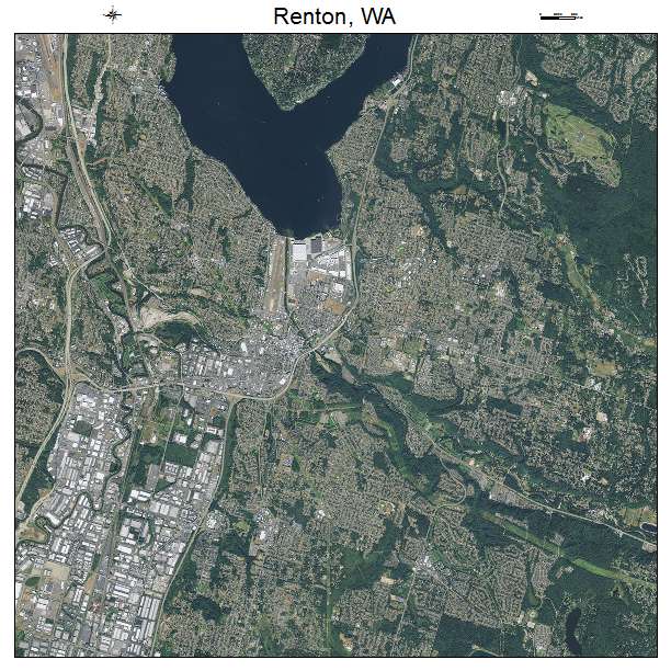 Renton, WA air photo map