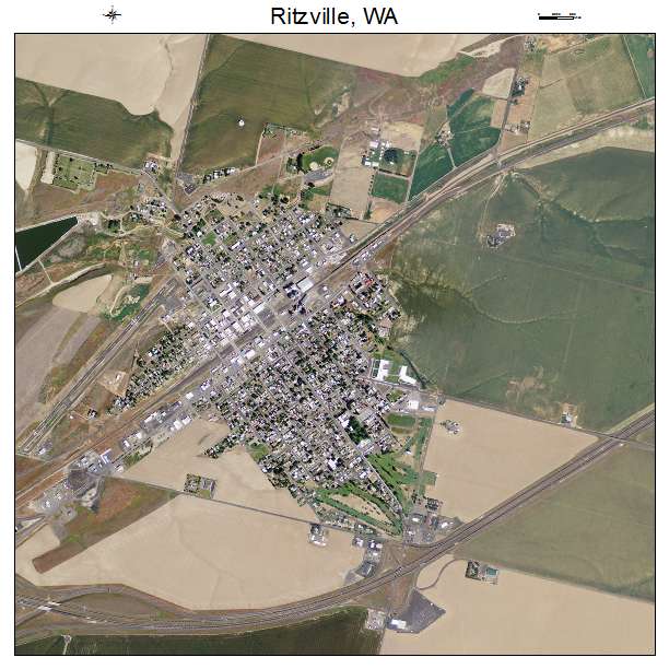 Ritzville, WA air photo map