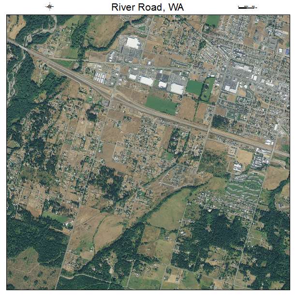 River Road, WA air photo map