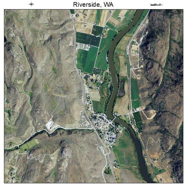 Riverside, WA air photo map