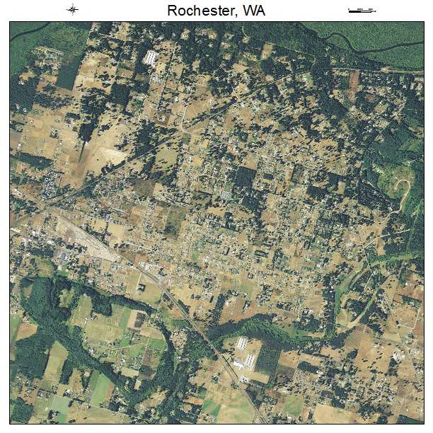 Rochester, WA air photo map