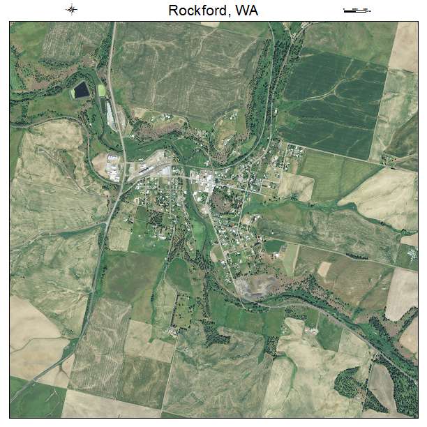 Rockford, WA air photo map