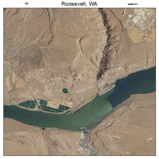 Roosevelt, WA air photo map