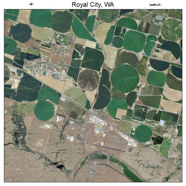 Royal City, WA air photo map