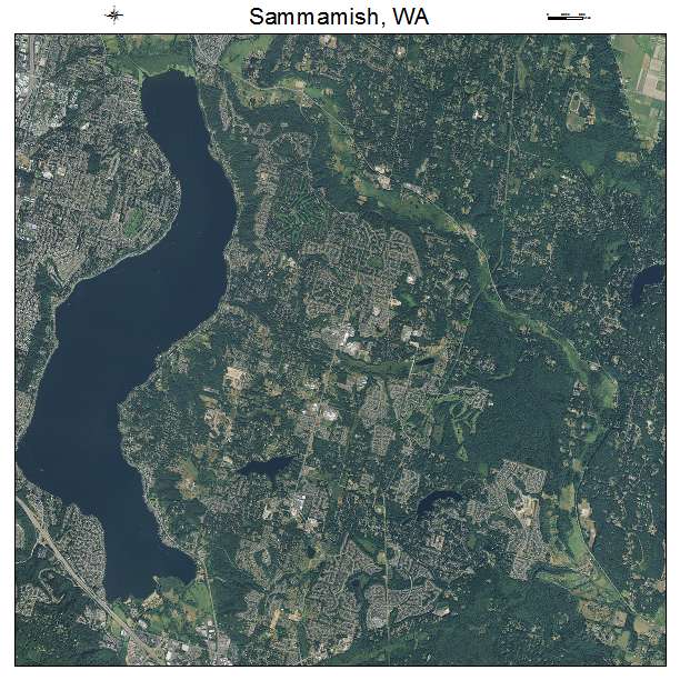 Sammamish, WA air photo map
