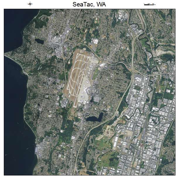 SeaTac, WA air photo map
