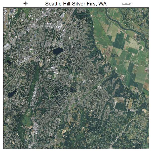 Seattle Hill Silver Firs, WA air photo map