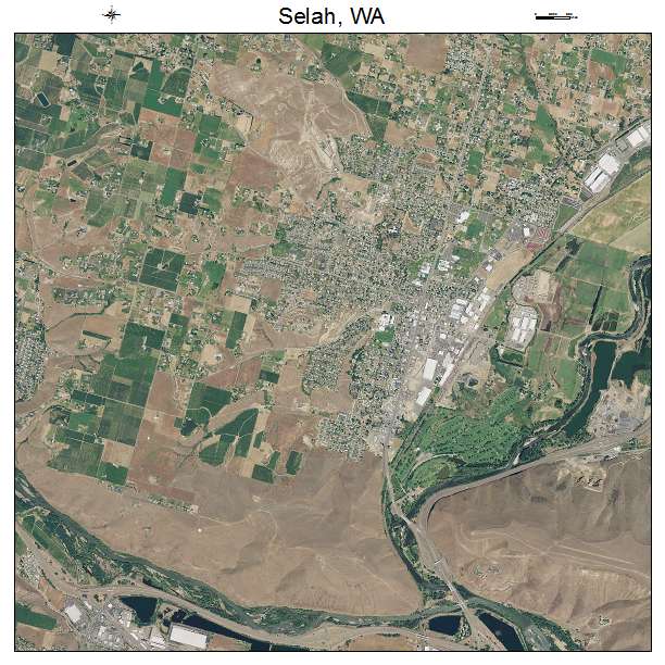 Selah, WA air photo map