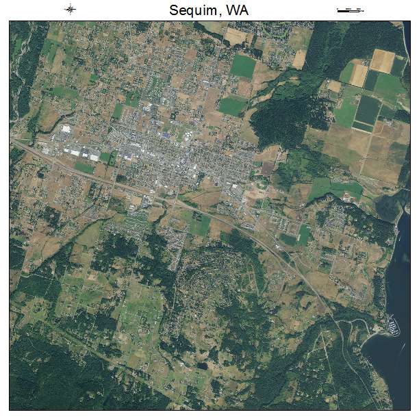 Sequim, WA air photo map