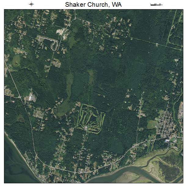 Shaker Church, WA air photo map