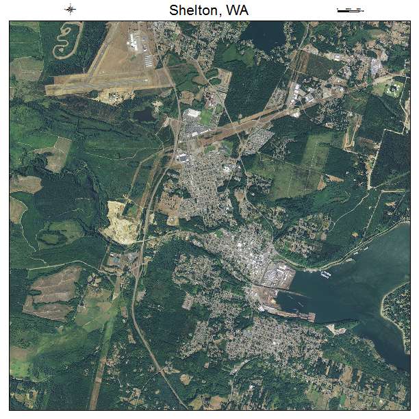 Shelton, WA air photo map