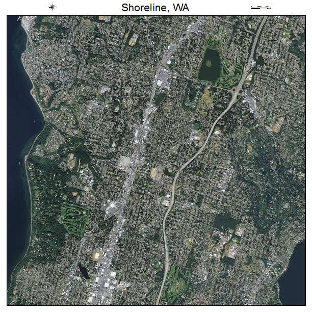 Shoreline, WA air photo map