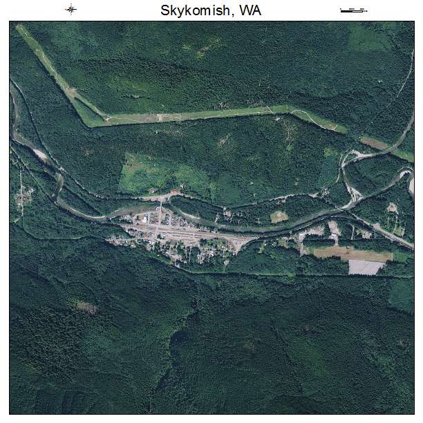 Skykomish, WA air photo map