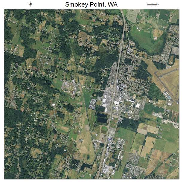 Smokey Point, WA air photo map