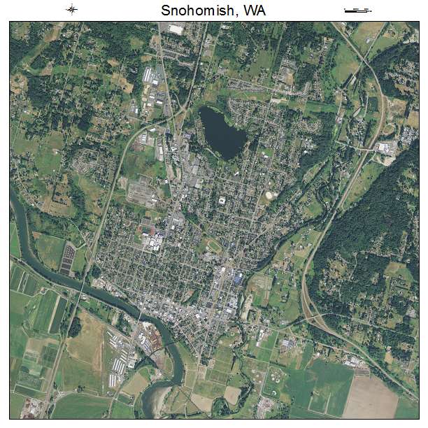 Snohomish, WA air photo map