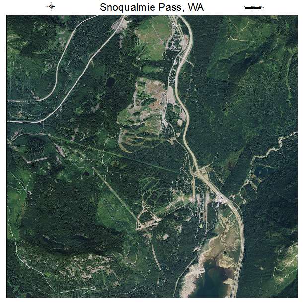 Snoqualmie Pass, WA air photo map