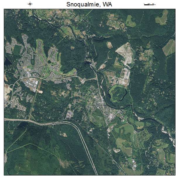 Snoqualmie, WA air photo map