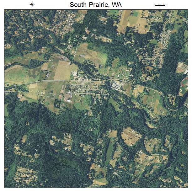 South Prairie, WA air photo map