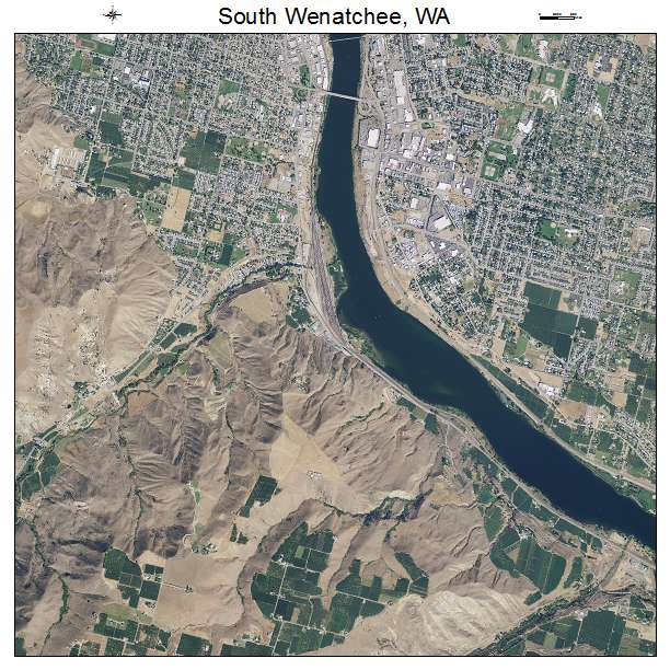 South Wenatchee, WA air photo map