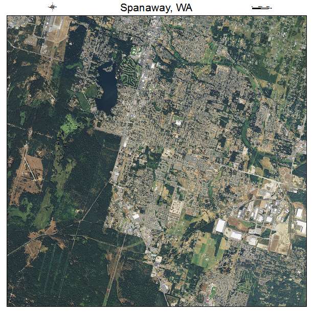 Spanaway, WA air photo map