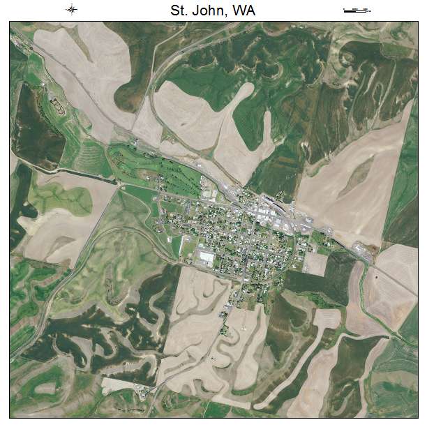 St John, WA air photo map