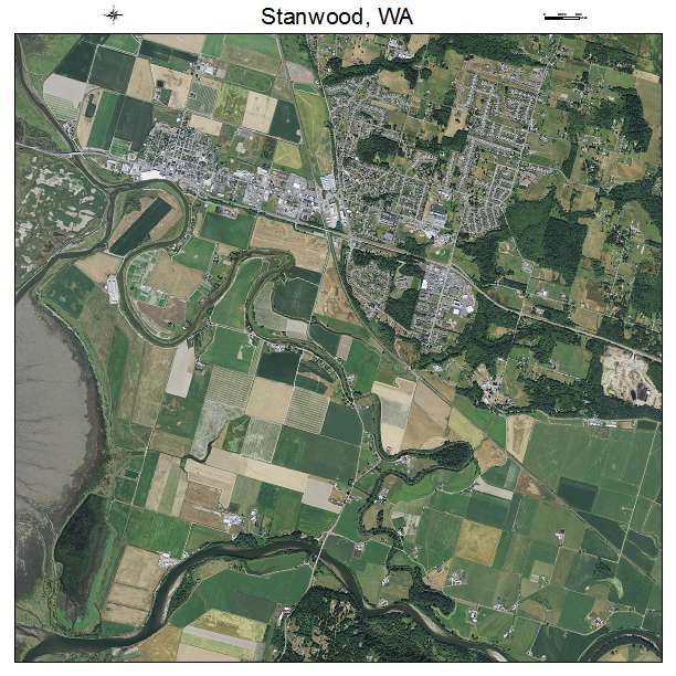 Stanwood, WA air photo map