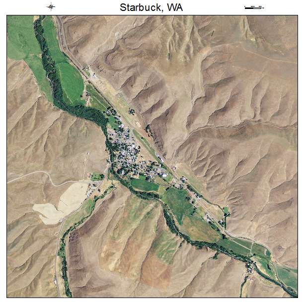 Starbuck, WA air photo map